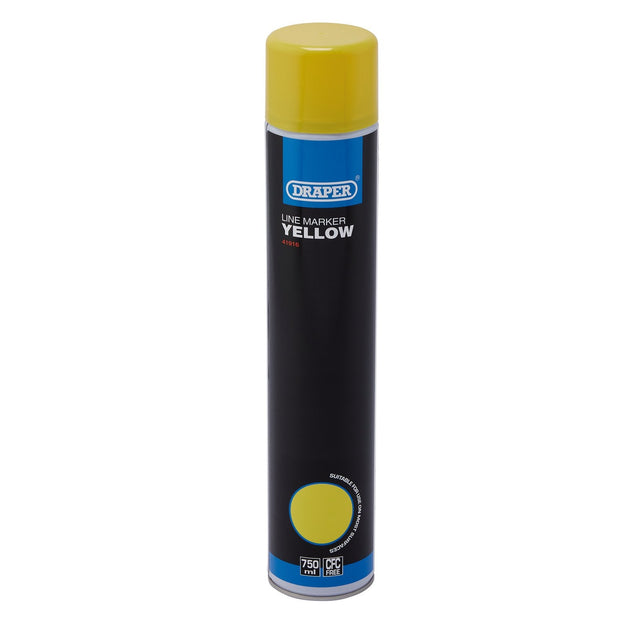 Draper Line Marker Spray Paint, 750Ml, Yellow - HGA-LY - Farming Parts