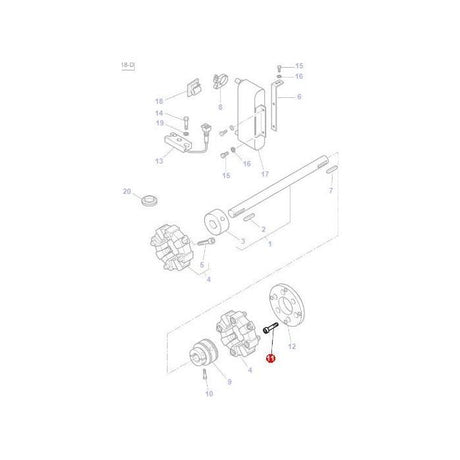 Massey Ferguson - Bolt Cap Head M12x45 - 3010144X1 - 3016535X1 - Farming Parts