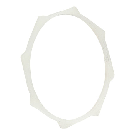 A PTO Free Wheel Washer (Nylon) | Sparex Part No. S.4343, by Sparex, featuring a white, round design with evenly spaced teeth along the outer edge.