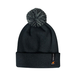 Xpert Core Thermal Lined Pom Pom Hat – Black, Fleece-Lined & Knitted for Maximum Warmth