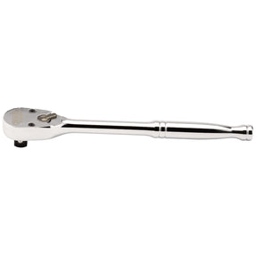A Draper 60 Tooth Sealed Head Reversible Ratchet, 1/2" Sq. Dr. - H68P/B, with a chrome-plated round head and a polished finish.