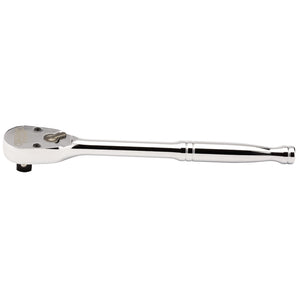 A Draper 60 Tooth Sealed Head Reversible Ratchet, 1/2" Sq. Dr. - H68P/B, with a chrome-plated round head and a polished finish.