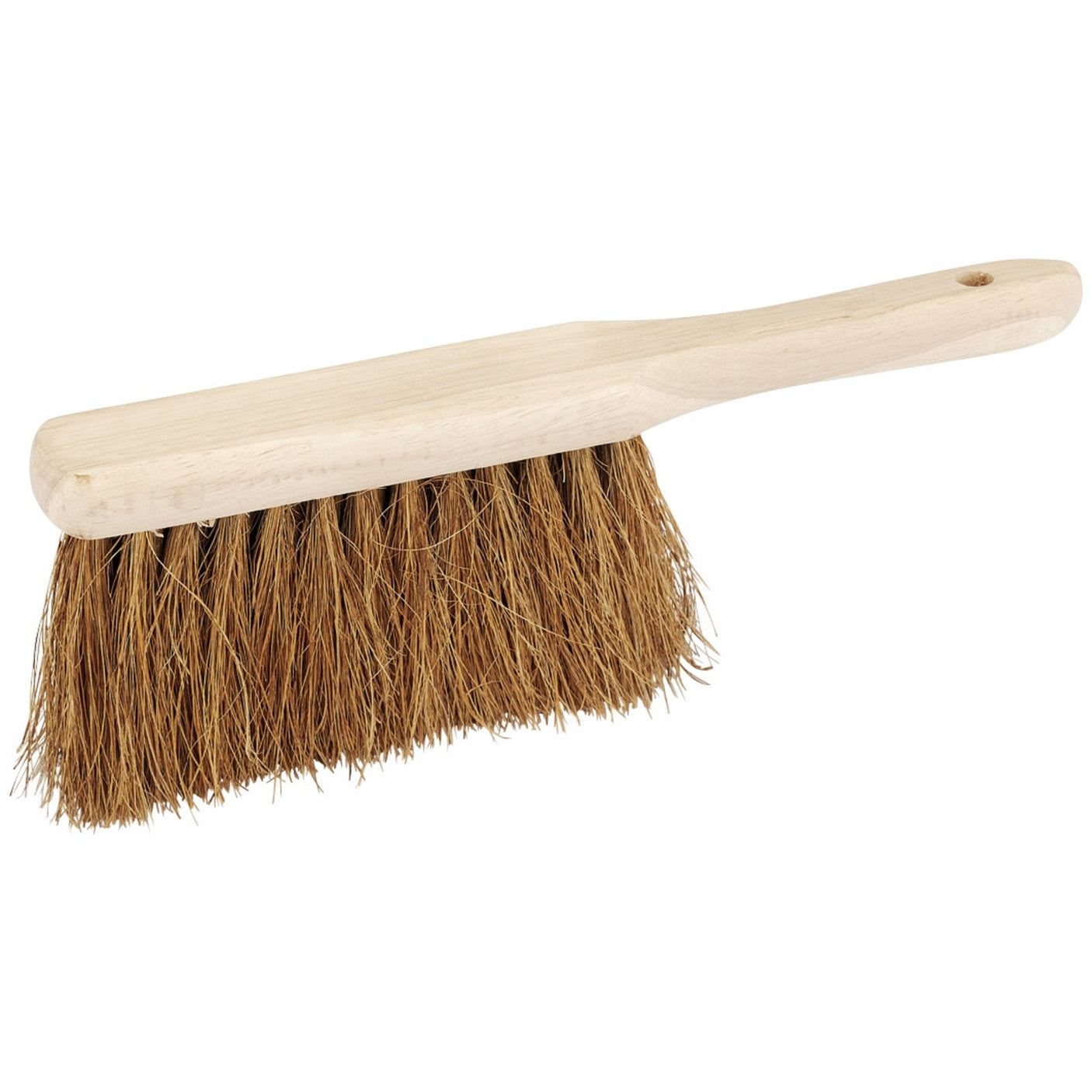 The Draper Soft Coco Hand Brush, 300mm - HBRM/COCO features a wooden handle and natural coco fibres, making it perfect for indoor sweeping.