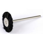 This accessory for the Draper multi-tools, the Draper Spare Horsehair Wheel For 95W Multi-Tool Kit - APT72A, features a long handle and a round head covered in black bristles.