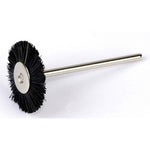 This accessory for the Draper multi-tools, the Draper Spare Horsehair Wheel For 95W Multi-Tool Kit - APT72A, features a long handle and a round head covered in black bristles.