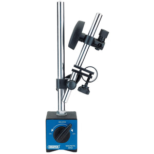 The Draper Magnetic Stand With Fine Adjustment - MB-LDFAB features a powerful magnetic base, adjustable arm and knobs, and a fine adjustment screw, making it ideal for holding precision instruments or tools.