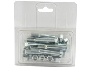 Plastic packaging containing several Shear Bolts - Imperial (Sparex S.4652) and nuts.