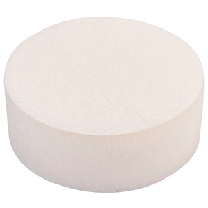 The Draper Polishing Sponge, 90mm, White - AAT01 is a circular, smooth foam sponge specifically designed for use with the Draper Compact Soft Grip Air Polisher Kit.