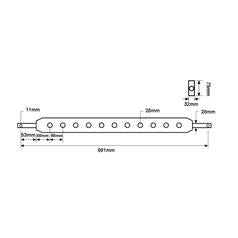 Sparex Flat Drawbar Cat. 2 Ø28mm 9-Hole Heavy-Duty Linkage | S.49132