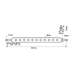 Sparex Flat Drawbar Cat. 2 Ø28mm 9-Hole Heavy-Duty Linkage | S.49132