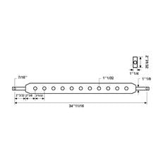 Sparex Flat Drawbar Cat. 2 Ø28mm 9-Hole Heavy-Duty Linkage | S.49132