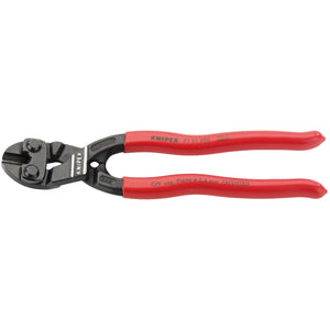 Draper Knipex Cobolt® 71 21 200Sb Compact Bolt Cutters with serial number 71 21 200 SB come with a red handle and a 20° angled head, designed to cut piano wire up to 3.6 mm in diameter, and are forged from high-grade chrome vanadium steel.