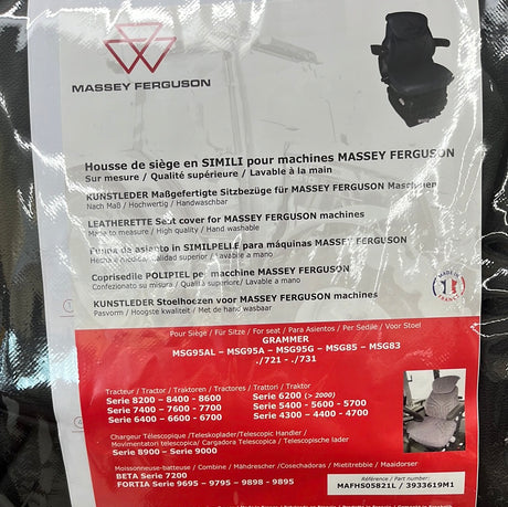 Massey Ferguson - Leatherette Seat Cover - 3933619M1 - Farming Parts