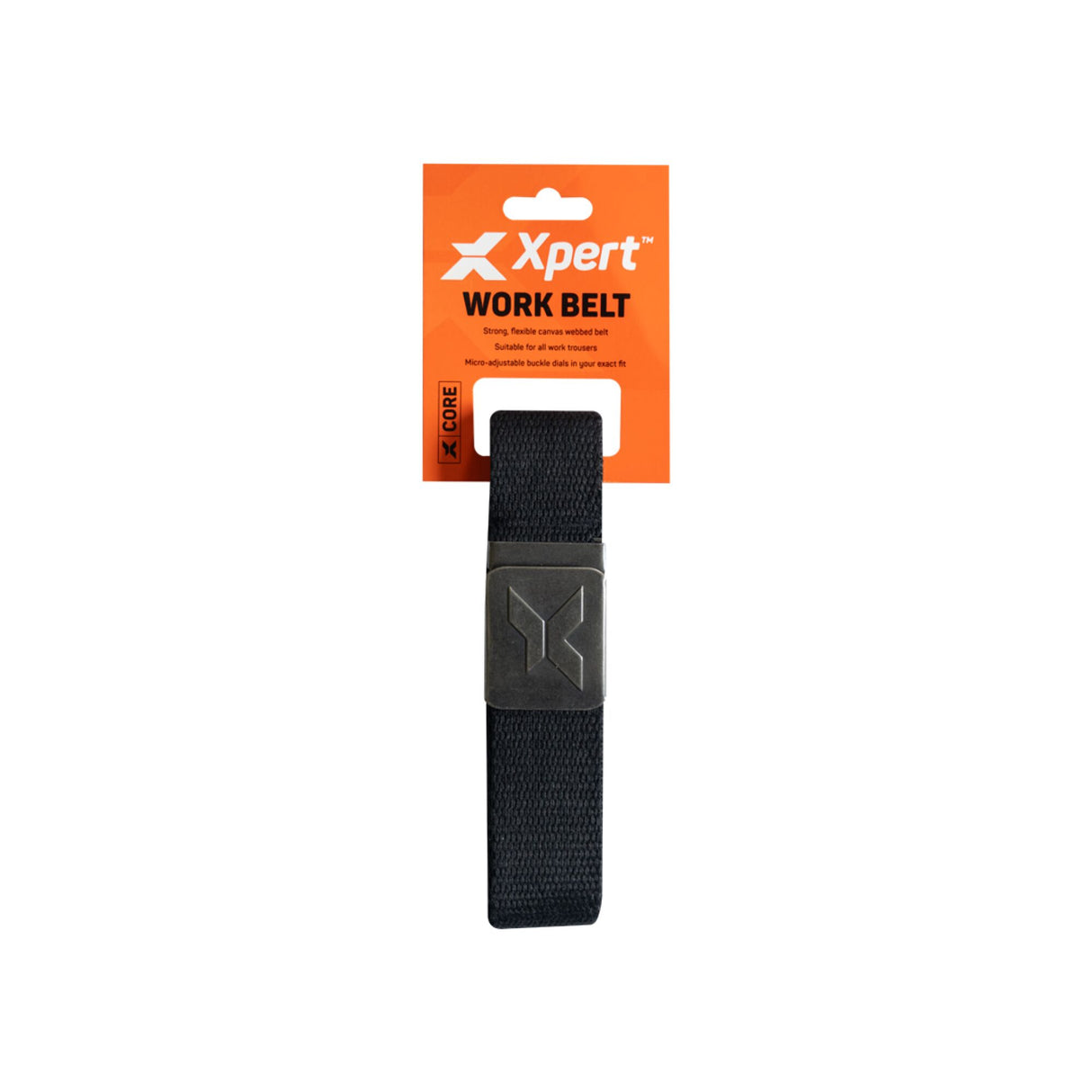 Xpert Core Black Work Belt Adjustable Canvas with Metal Buckle | BB-XP50