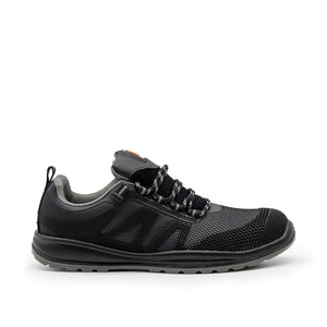 Xpert Bolt+ S1P Safety Trainer – Black/Grey, Lightweight Steel Toe & Slip-Resistant Work Shoe