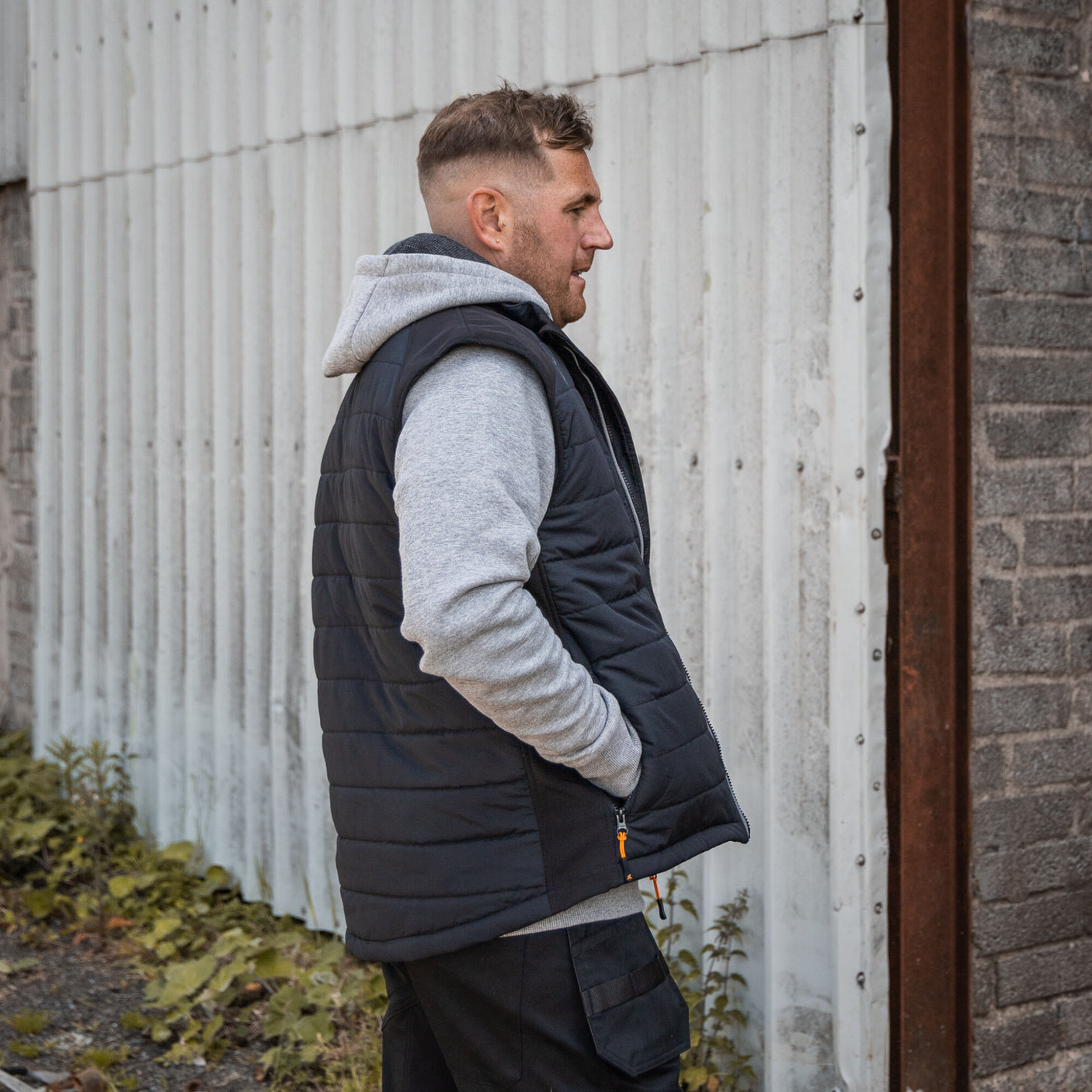 Xpert Pro Rip-Stop Panelled Bodywarmer Black - Farming Parts