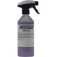 A spray bottle of JMCE Chrome - Embellish, featuring a vibrant purple liquid and a black nozzle on top, promises an easy application and a hydrophobic finish for lasting protection.