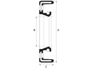 Sparex Metric Rotary Shaft Seal, 28 x 42 x 10mm Single Lip | S.50226 - Product Image 3