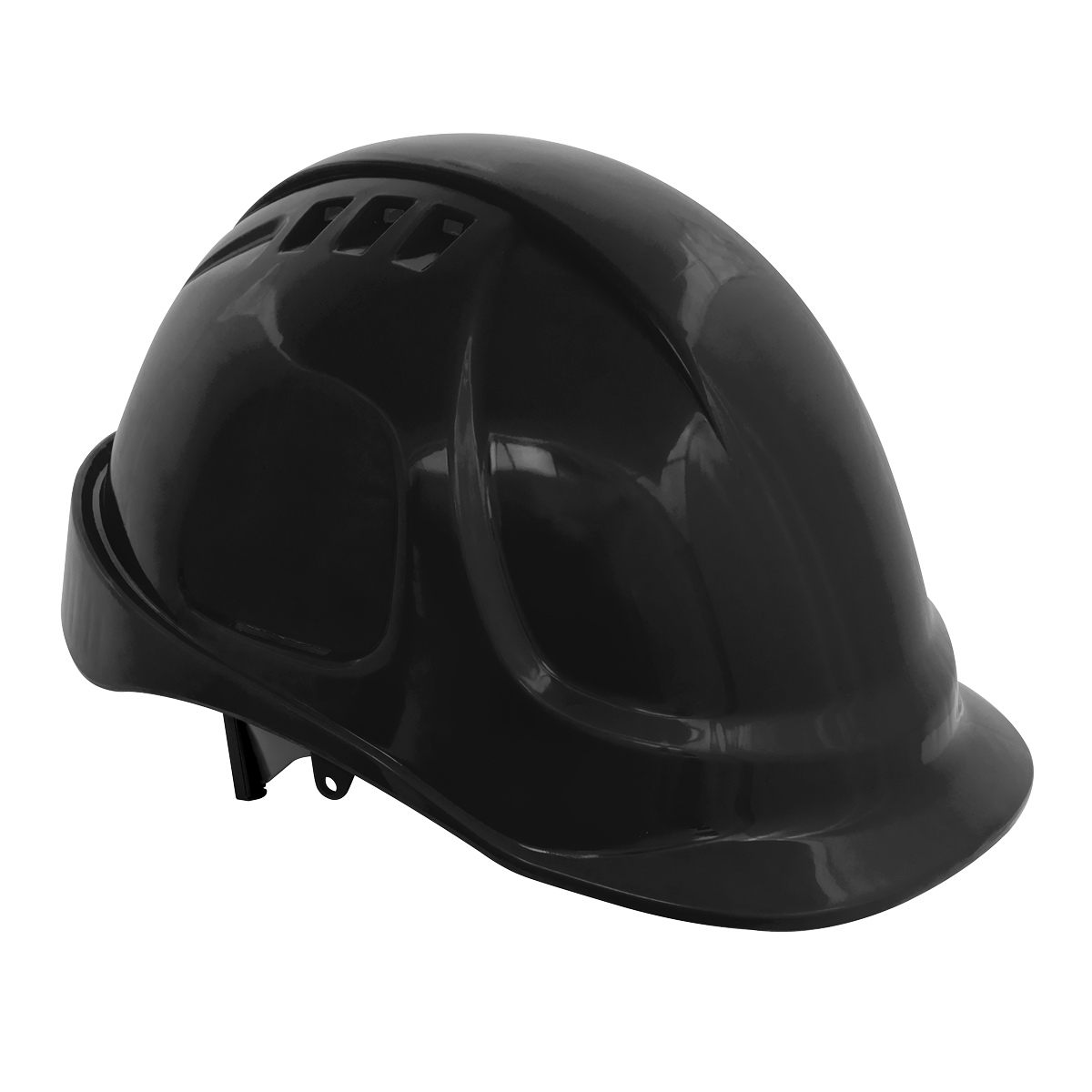 Safety Helmet - Vented (Black) - 502BLK - Farming Parts