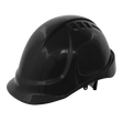 Safety Helmet - Vented (Black) - 502BLK - Farming Parts