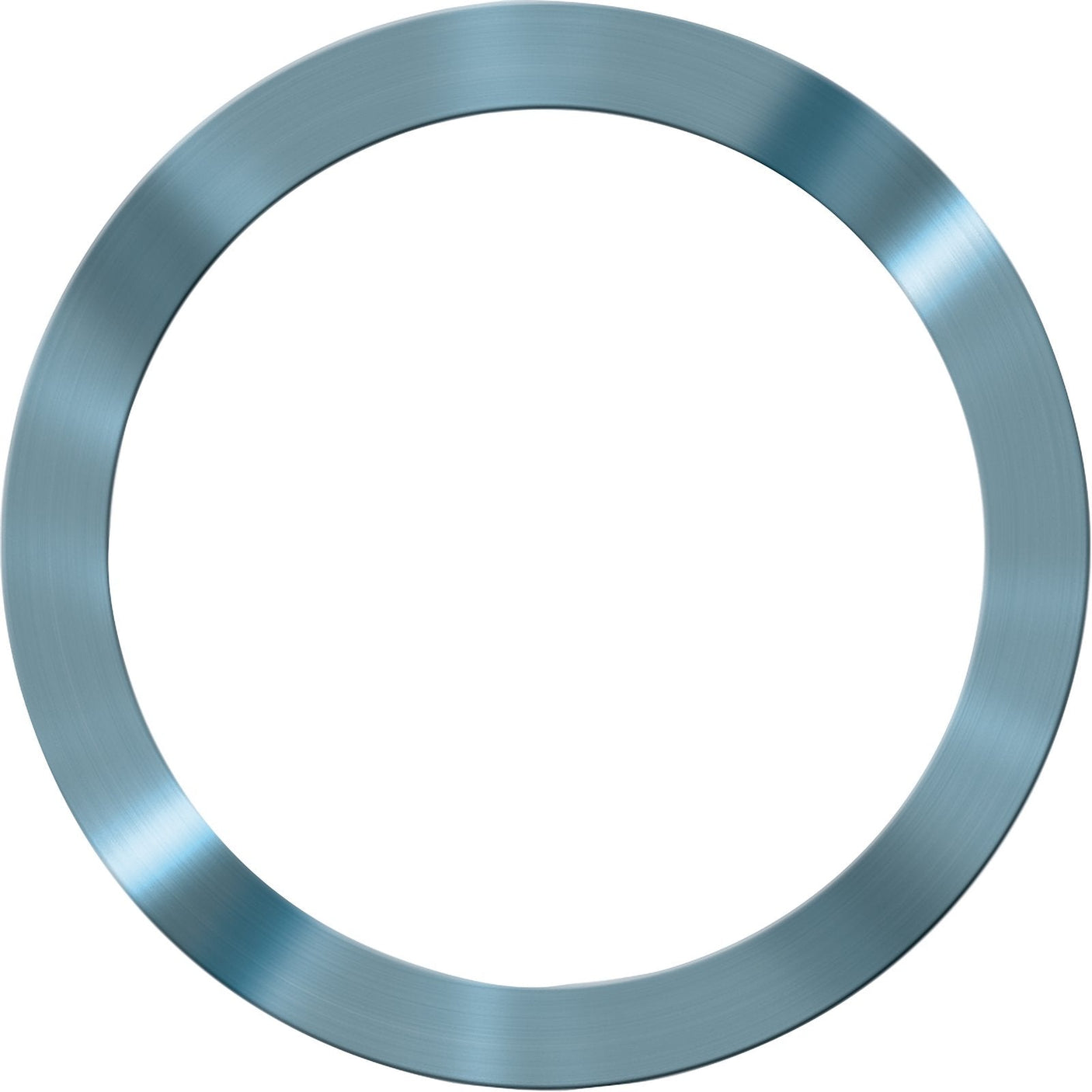 A smooth, metallic reducing bush in a vibrant blue color with a circular shape and a hollow center, resembling those used in circular saw blades. This is the Draper Reducing Bush, 35 X 25mm - ACSB10 from Draper.