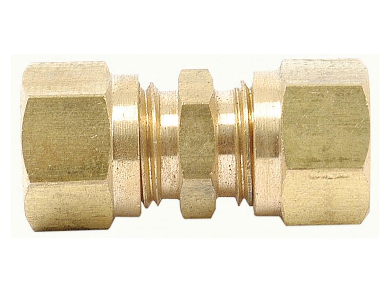 Sparex Brass Fuel Line Fitting 6mm Reliable Compression Connector | S.5149