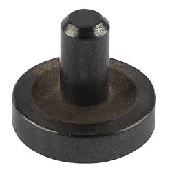 The Draper Spare 5/16" Die for the 37870 Pipe Flaring Tool Kit (YBPF/KITB-05) features a wide circular base and a narrower, raised cylindrical shaft in the center. The surface is polished or coated in a dark finish.