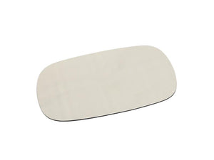 A Replacement Mirror Glass - Rectangular, (Flat), 255 x 153mm | Sparex Part Number: S.51921 mirror with rounded corners, displayed on a plain white background.