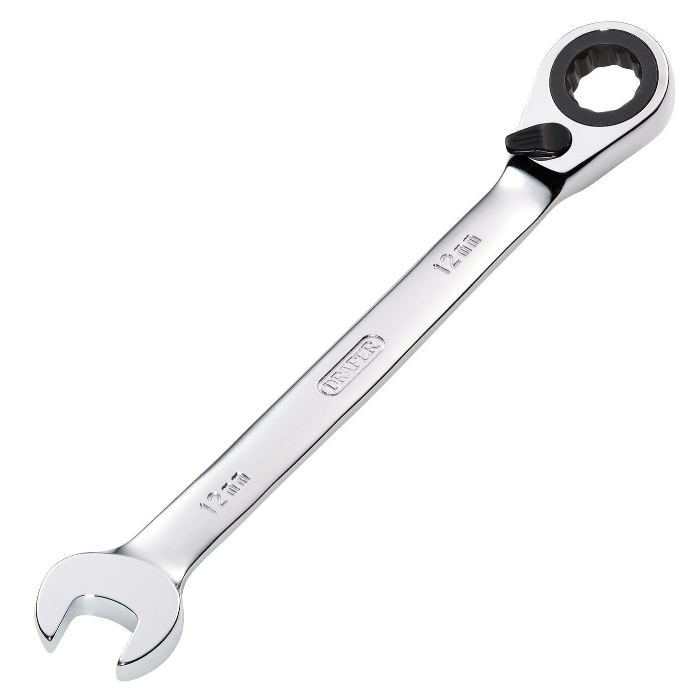 Draper Hi-Torq&#174; Metric Reversible Ratcheting Combination Spanner, 12mm - 8230RMMB - Farming Parts