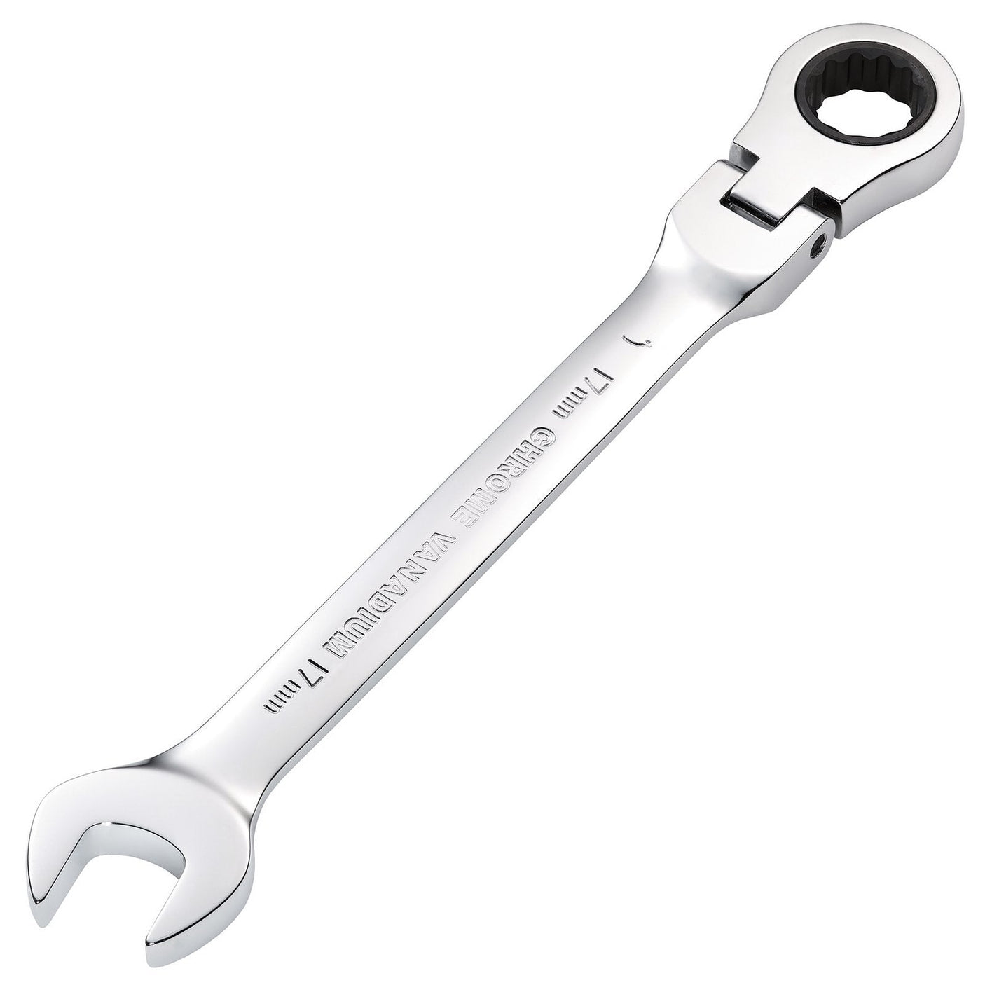 Draper Hi-Torq&#174; Metric Flexible Head Ratcheting Combination Spanner, 17mm - 8230FMMB - Farming Parts