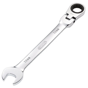 Draper Hi-Torq&#174; Metric Flexible Head Ratcheting Combination Spanner, 19mm - 8230FMMB - Farming Parts