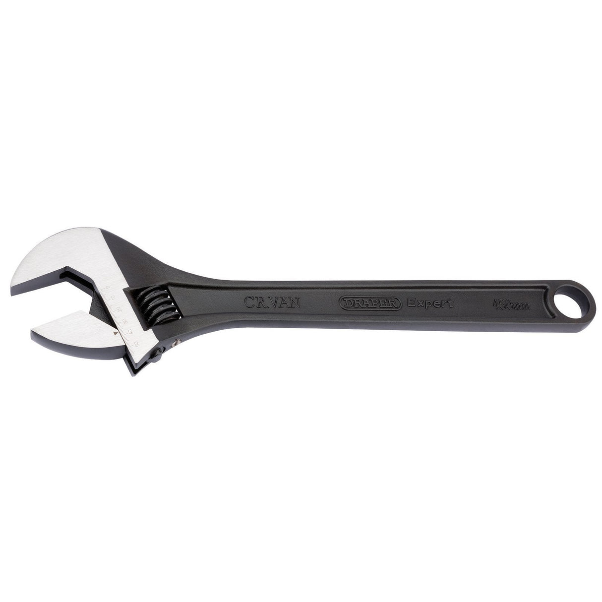 Draper Expert Crescent-Type Adjustable Wrench With Phosphate Finish, 450mm, 57mm - 365 - Farming Parts