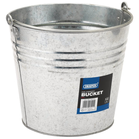 Draper Galvanised Steel Bucket, 12L - GB14 - Farming Parts