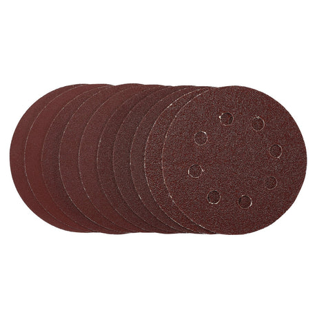 Draper Sanding Discs, 115mm, Hook & Loop, Assorted Grit, (Pack Of 10) - SDHAL115 - Farming Parts
