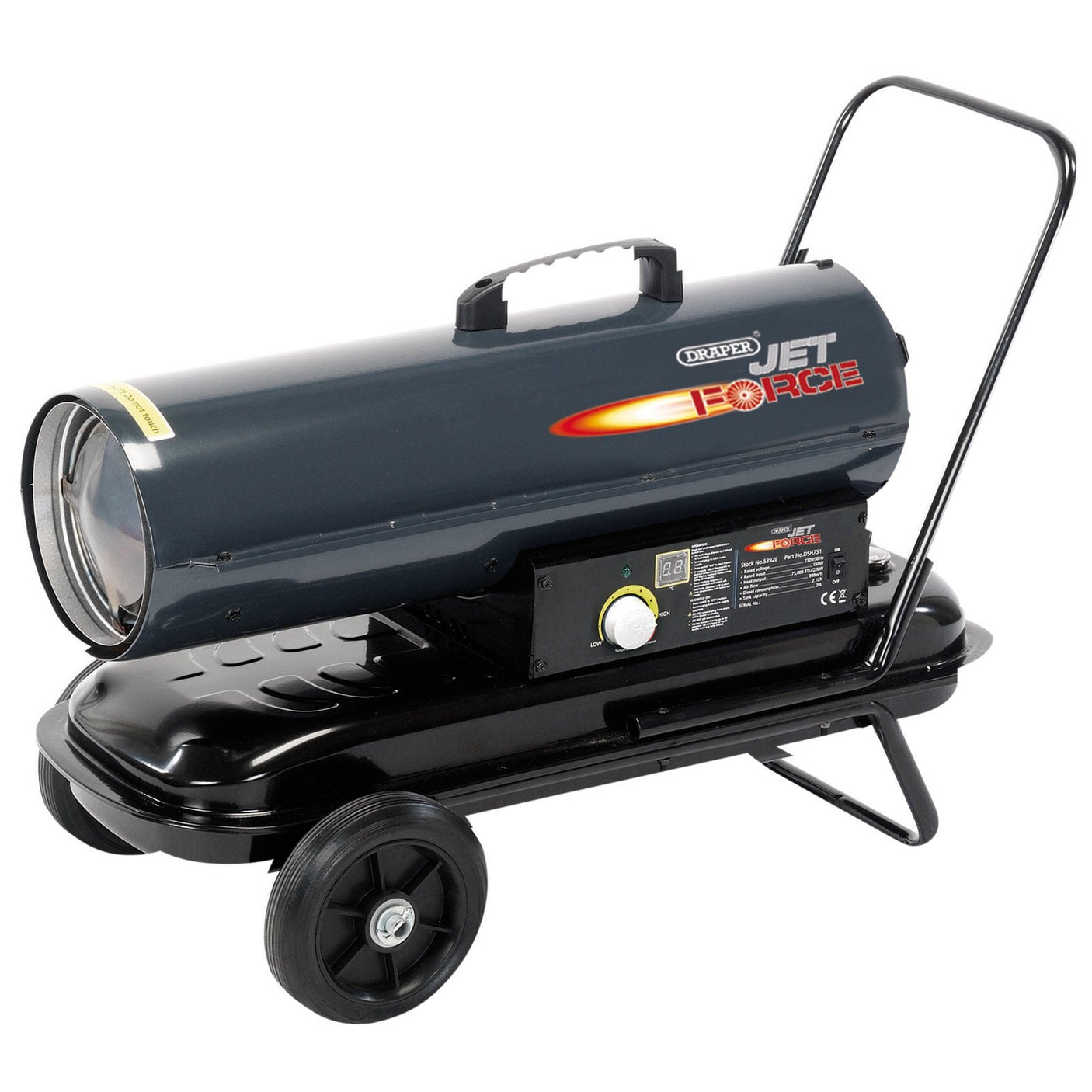 Draper Jet Force Diesel And Kerosene Space Heater With Wheels, 75,000 Btu/22 Kw - DSH751 CW WHLS - Farming Parts