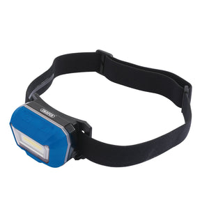 Draper Rechargeable Cob Led Head Torch, 3W, 300 Lumens - RHL3 - Farming Parts