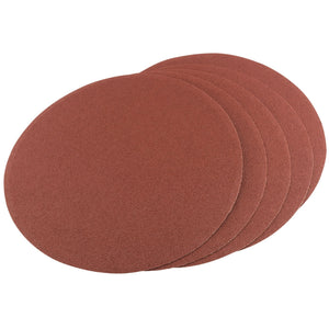 A pack of five 200mm Draper Self-Adhesive Aluminium Oxide Sanding Discs, each with an 80 grit grade, is perfect for use with the Draper Belt and Disc Sander.