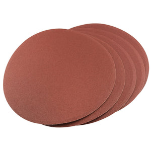 Draper Self-Adhesive Aluminium Oxide Sanding Discs, 200mm, 100 Grit (Pack Of 5) - SD8C - Farming Parts