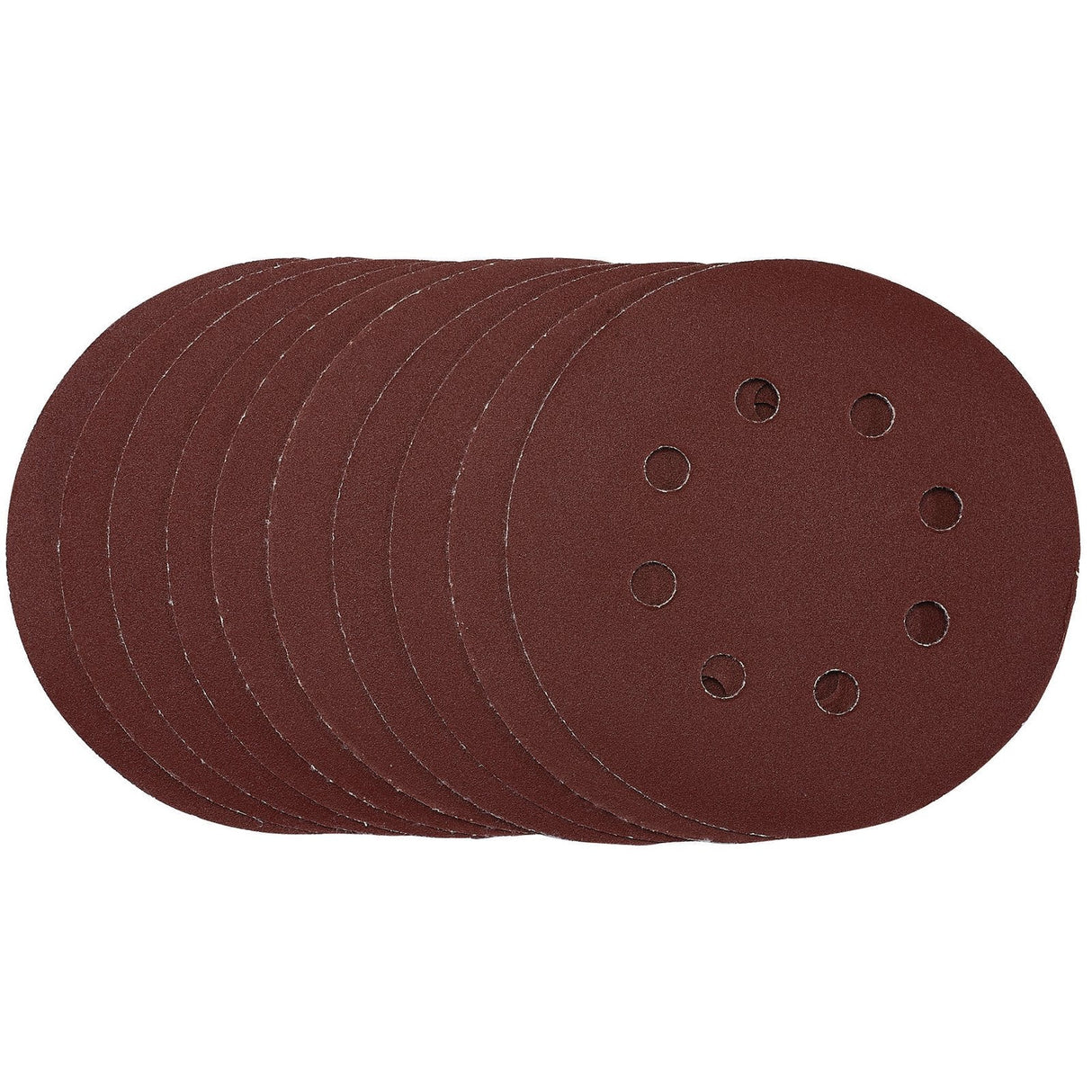 Draper Punched Sanding Discs, 125mm, Hook & Loop, 240 Grit, (Pack Of 10) - SDHAL125 - Farming Parts