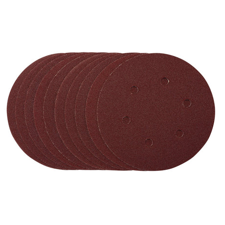 Draper Sanding Discs, 150mm, Hook & Loop, 80 Grit, (Pack Of 10) - SDHAL150 - Farming Parts