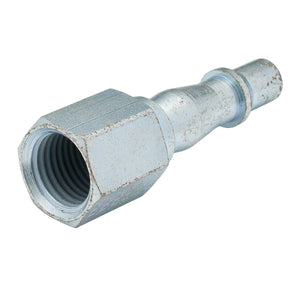 A close-up of the Draper 1/4" Female Thread Pcl Coupling Screw Adaptor (A2746 BULK), featuring a parallel female thread on one end and a narrow, cylindrical end on the other.