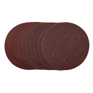 Draper Sanding Discs, 150mm, Hook & Loop, Assorted Grit, (Pack Of 10) - SDHAL150 - Farming Parts