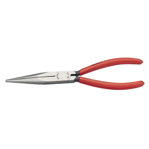 The Draper Knipex 38 11 200 Sbe Mechanic's Pliers, measuring 200mm (model number: 38 11 200 SB), feature red, insulated handles and are crafted from vanadium electric steel. Designed for precision tasks such as bending, repositioning, and cutting wire, these pliers have precision ground jaws that ensure accuracy and consistency in every task.