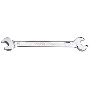 A Draper Open End Spanner, 10 x 11mm (5055MM), with the brand name "Draper" engraved on the handle, crafted from chrome vanadium steel to meet DIN3113 specifications.