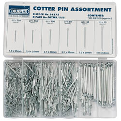Draper Split Pin Assortment (555 Piece) - COTTER/555 - Farming Parts