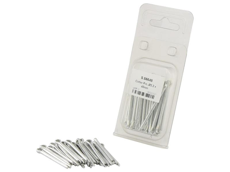 Sparex Agripak Cotter Pin Set 3.2x40mm Corrosion-Resistant Steel | S.56648