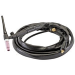 A Draper Tig Welding Torch, Dinse Type 10/25 - W623, featuring coiled cables and connectors, compatible with Draper inverter/welders and ready for immediate use.