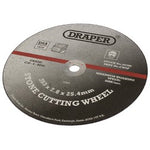 Image of a Draper Cut/Wheel-Stone 353x2.8x25.4mm - CWSF by Draper. The wheel is 355mm x 2.8mm x 25.4mm in size with a maximum working speed of 6650 r.p.m. and product code 40906.