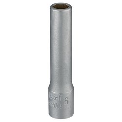 Draper Elora Deep Socket, 1/4" Sq. Dr., 6mm - 1455-T  6 - Farming Parts