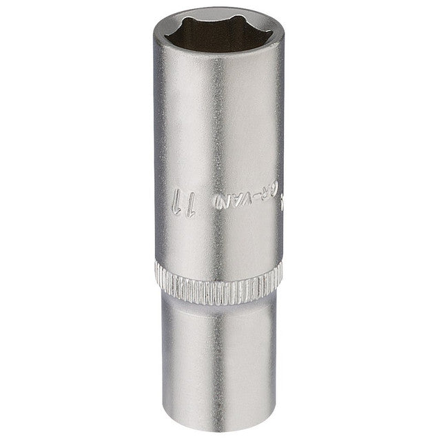 Draper Elora Deep Socket, 1/4" Sq. Dr., 11mm - 1455-T 11 - Farming Parts